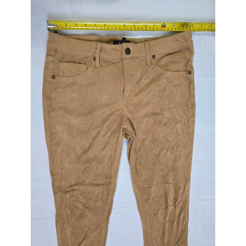 Mossimo Denim Faux Suede Skinny Pants Camel Tan Super Stretch Size 10/30 - Picture 9 of 16